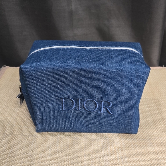 Dior Handbags - Dior Beauty Denim Blue Cosmetic Pouch NWOT